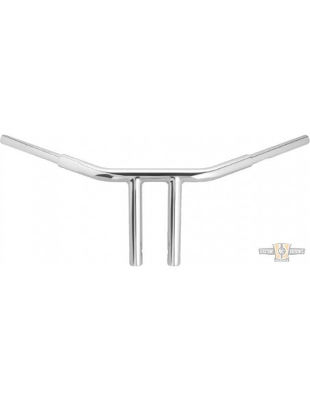 Manubrio T Bar Psycho 1-1/4" alto 8" Largo 77cm Cromato, per Acceleratore Elettronico, preforato,