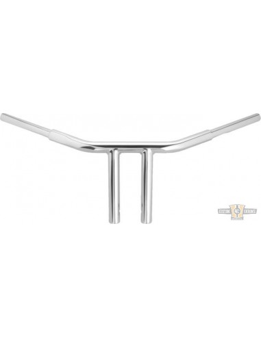 Manubrio T Bar Psycho 1-1/4" alto 8" Largo 77cm Cromato, per Acceleratore Elettronico, preforato,