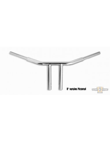 Manubrio T Bar Psycho 1-1/4" alto 10" Largo 77cm Cromato, per Acceleratore Elettronico, preforato,