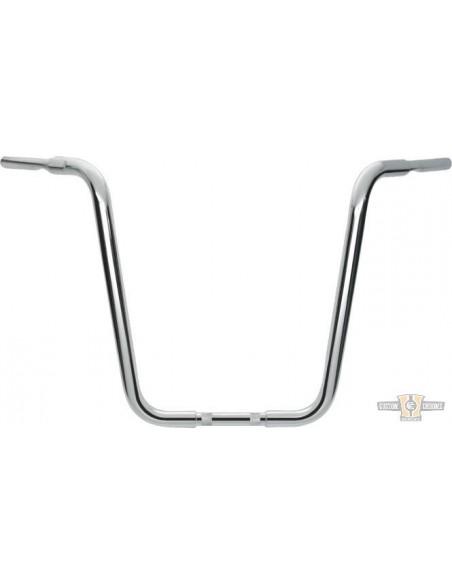 Manubrio Ape Hanger 1-1/4" alto 18" Cromato Psycho per Acceleratore Elettronico, preforato