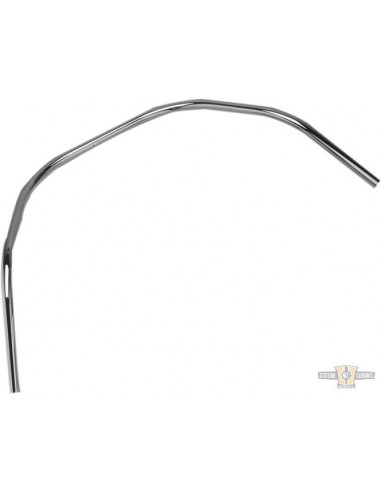 Handlebar Longhorn 1" high 7.5" Wide 97cm Chrome, with dimples,