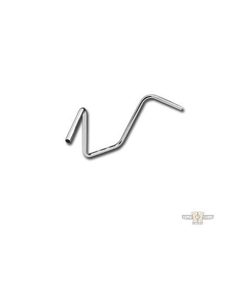 Handlebar Ape Hanger 1" high 16" Chrome with dimples,