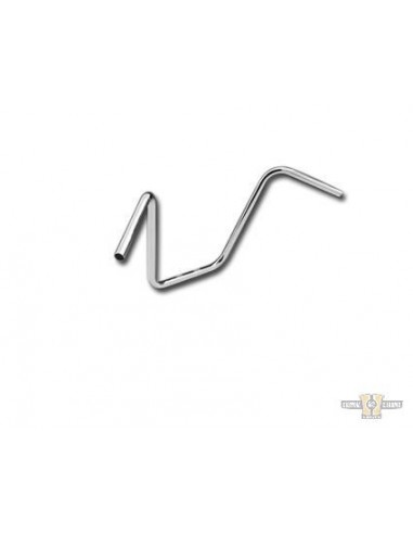 Handlebar Ape Hanger 1" high 16" Chrome with dimples,