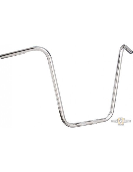 Handlebar Ape Hanger 1" high 18" Chrome with dimples,