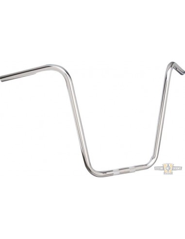 Handlebar Ape Hanger 1" high 18" Chrome with dimples,