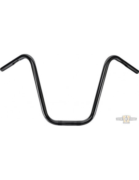 Handlebar Ape Hanger 1" high 14" black pre-drilled narrow