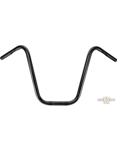 Manubrio Ape Hanger 1" alto 14" nero preforato stretto