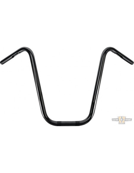 Handlebar Ape Hanger 1" high 16" black pre-drilled narrow