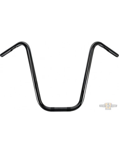 Handlebar Ape Hanger 1" high 16" black pre-drilled narrow