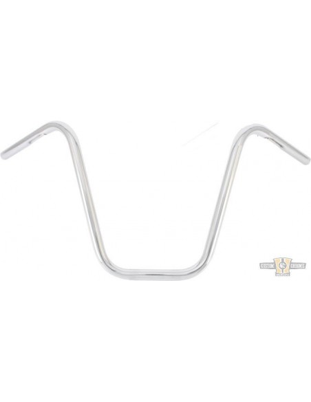 Handlebar Ape Hanger 1" high 16" Chrome pre-drilled narrow