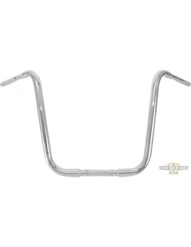 Manubrio Ape Hanger 1-1/4" alto 16" Cromato per Acceleratore Elettronico, preforato