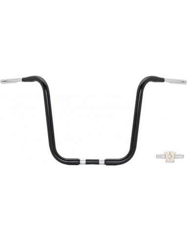 Handlebar Ape Hanger 1-1/4" high 14" black for Electronic Accelerator, pre-drilled