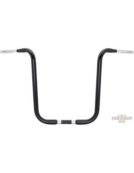 Handlebar Ape Hanger 1-1/4" high 18" black for Electronic Accelerator, pre-drilled