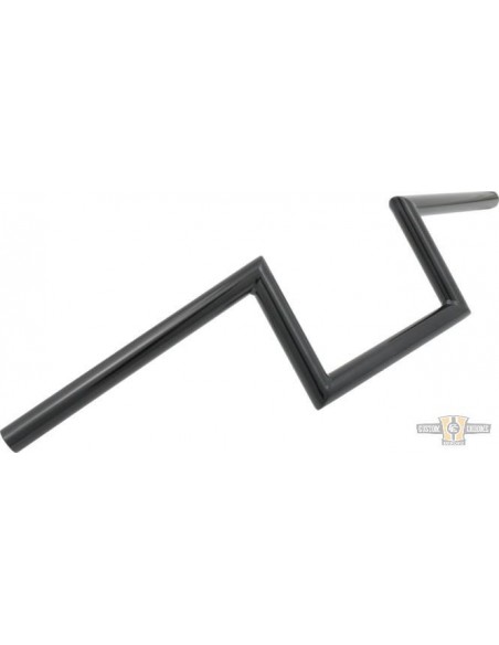 Handlebar Z Bar largo1" high 6" Largo 72cm black, without dimples,