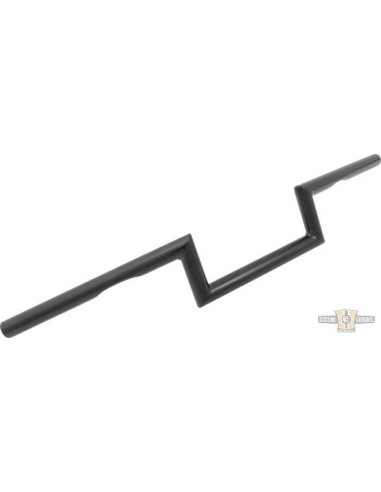 Handlebar Z Bar largo1" high 4" Largo 72cm black, with dimples,