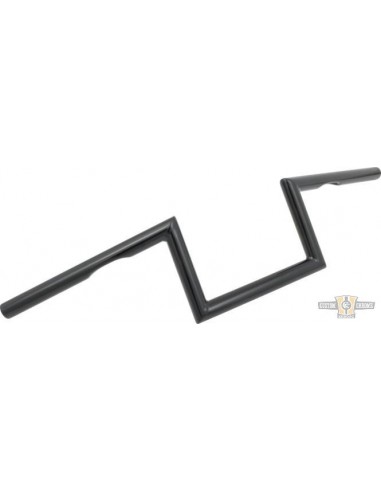 Handlebar Z Bar largo1" high 6" Largo 72cm black, with dimples,