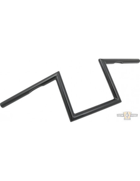 Manubrio Z Bar largo1" alto 8" Largo 72cm nero, con fossette,