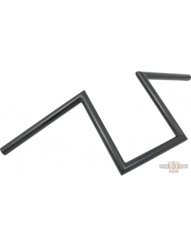 Manubrio Z Bar largo 1" alto 10" Largo 72cm nero, senza fossette,