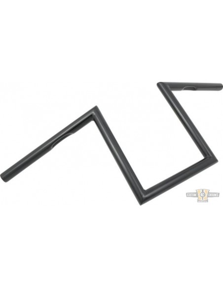 Handlebar Z Bar largo1" high 10" Largo 72cm black, with dimples,