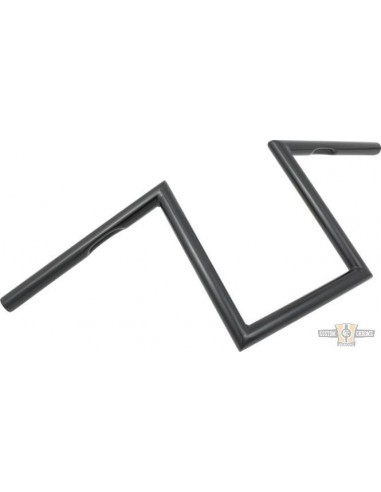 Manubrio Z Bar largo1" alto 10" Largo 72cm nero, con fossette,