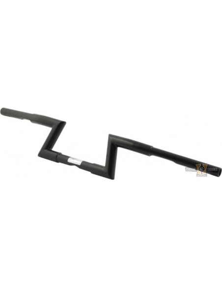 Manubrio Z Bar 1-1/4" alto 4,5" Largo 85cm nero, con fossette, preforato,