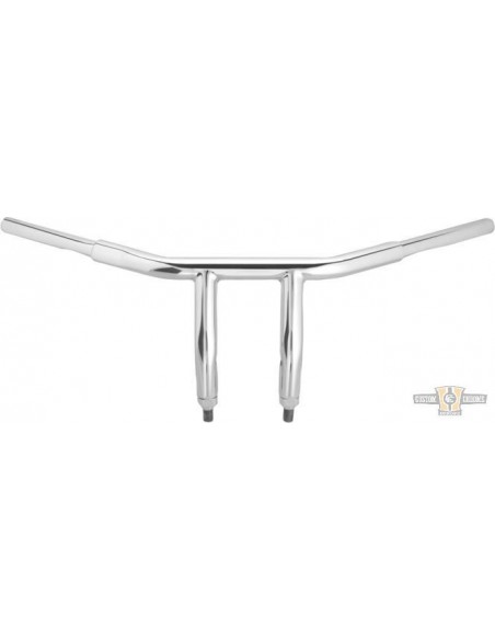 Manubrio T Bar 1-1/4" alto 4,5" Largo 77cm Cromato, preforato,- per Springer