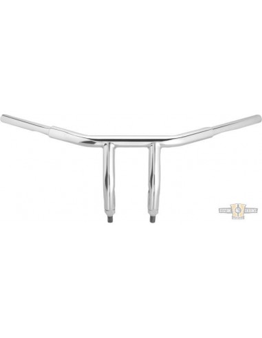 Manubrio T Bar 1-1/4" alto 4,5" Largo 77cm Cromato, preforato,- per Springer