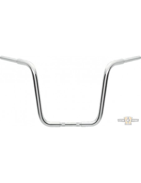 Manubrio Ape Hanger 1-1/4" alto 14" Cromato per Acceleratore Elettronico, preforato