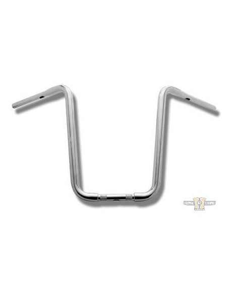 Manubrio Ape Hanger 1-1/4" alto 17" Cromato senza fossette,per Acceleratore Elettronico, preforato