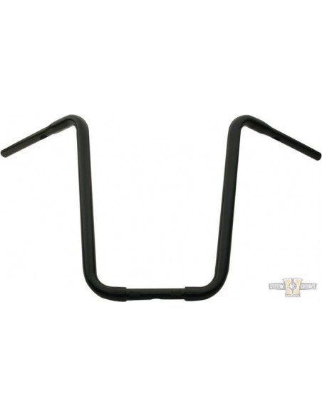 Manubrio Ape Hanger 1-1/4" alto 19" nero senza fossette,per Acceleratore Elettronico, preforato