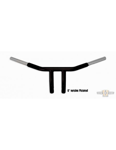 Manubrio T Bar pullback 1-1/4" alto 8" alto 8" Largo 77cm nero, per Acceleratore Elettronico, preforato,