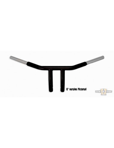 Handlebar T Bar pullback 1-1/4" high 8" high 8" Wide 77cm black, for Electronic Accelerator, pre-drilled,