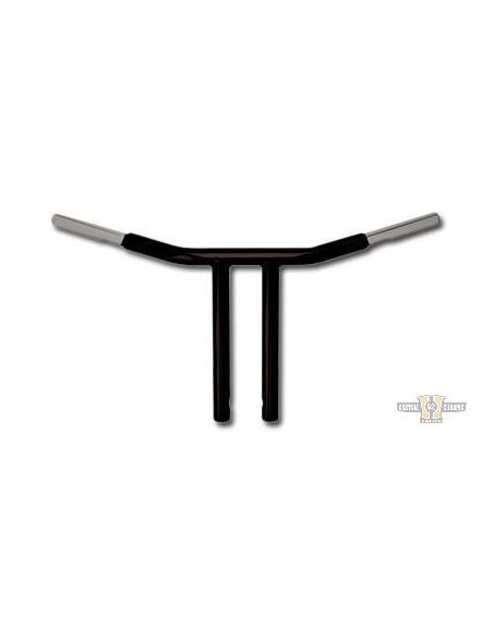 Manubrio T Bar Psycho 1-1/4" alto 10" Largo 77cm nero, per Acceleratore Elettronico, preforato,