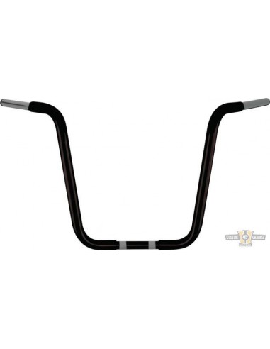 Handlebar Ape Hanger 1-1/4" high 16" black for Electronic Accelerator, pre-drilled