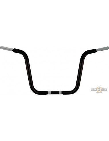 Handlebar Ape Hanger 1-1/4" high 12.5" black for Electronic Accelerator, pre-drilled