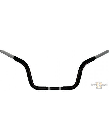 Manubrio Ape Hanger 1-1/4" alto 8,5" nero Baby preforato per Acceleratore Elettronico