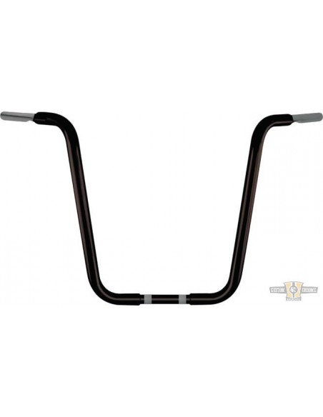 Manubrio Ape Hanger 1-1/4" alto 18" nero Psycho per Acceleratore Elettronico, preforato