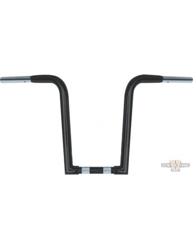 Handlebar Ape Hanger 1-1/4" high 14" black Z Outlaw for Electronic Accelerator, pre-drilled