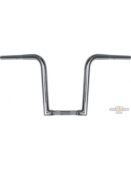 Manubrio Ape Hanger 1-1/4" alto 12" Cromato Z Outlaw per Acceleratore Elettronico, preforato