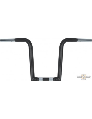 Handlebar Ape Hanger 1-1/4" high 12" black Z Outlaw for Electronic Accelerator, pre-drilled