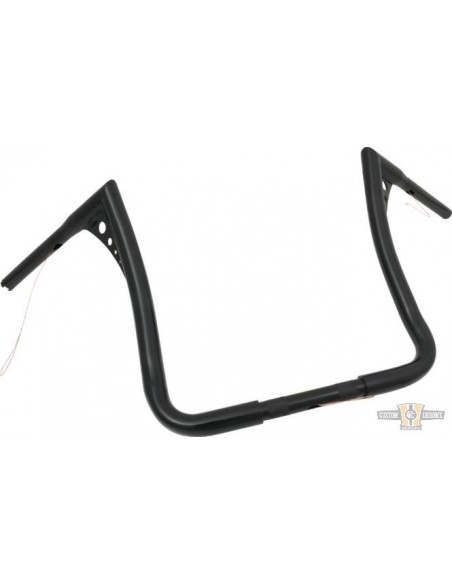 Handlebar Bonanza FLHT 1-1/4" high 15" Wide 96cm black, pre-drilled, for Electronic Accelerator