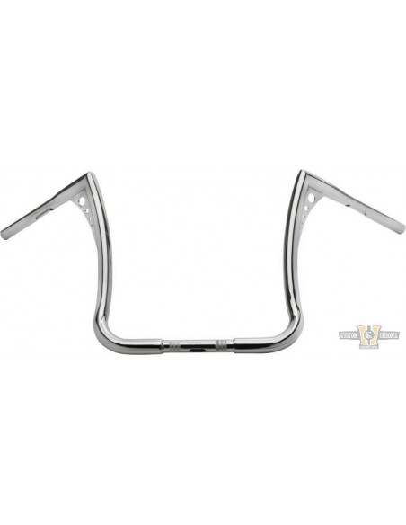 Handlebar Bonanza FLHT 1-1/4" high 15" Wide 96cm Chrome, pre-drilled, for Electronic Accelerator