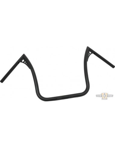 Handlebar Ape Hanger FLHT 1" high 15" black bonanza II wide for Electronic Accelerator, pre-drilled