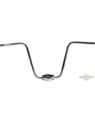 Handlebar Ape Hanger 1" high 18" Chrome without dimples,