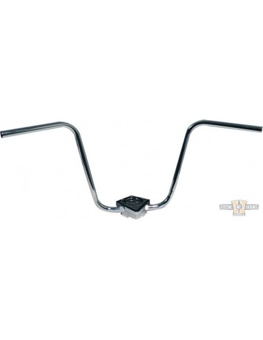 Handlebar Ape Hanger 1" high 16" Chrome without dimples