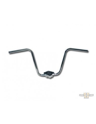 Handlebar Ape Hanger 1" high 16" Chrome with dimples,