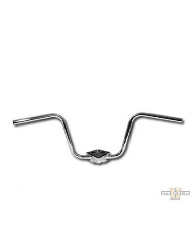 Handlebar Ape Hanger 1" high 12" Chrome pre-drilled