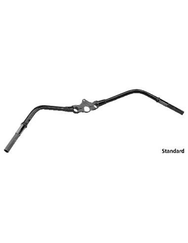 Handlebar Standard in line 1" black, without dimples,- for Springer WL