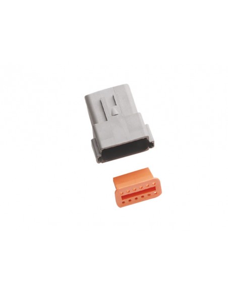 12-Wire Female Plug - Grey - DT Series