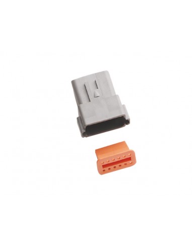 12-Wire Female Plug - Grey - DT Series